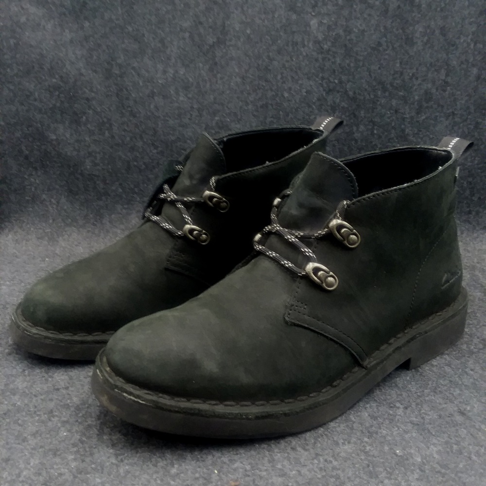 Clarks‎ Desert Boot Mens US 7M Black Gore-Tex Leather Lace-Up Ankle Boots - Picture 2 of 14